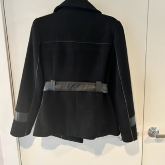 Arte Pelle Coat with Leather Trim - Picture 2 of 7